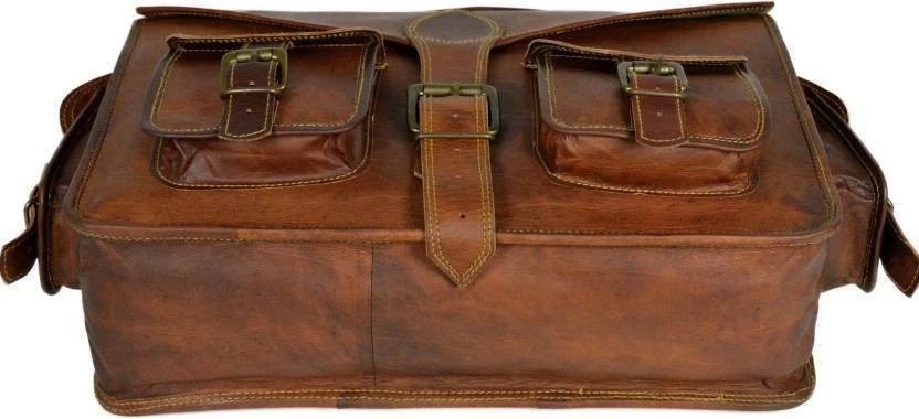Handmade Leather Laptop Bag Mens Office Rugged Elegance Bag