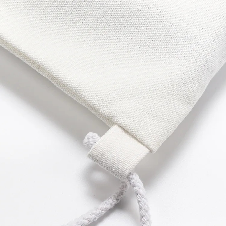 Canvas Bag Shoulders Drawstring Bundle Pockets Shopping Student Backpack Bag Cot