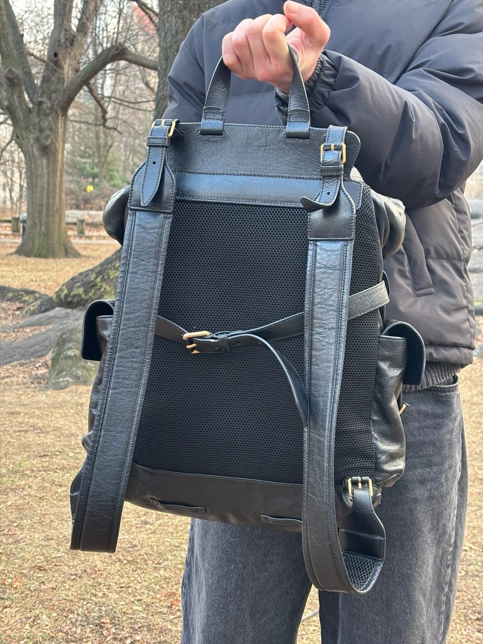 Gucci Re (Belle) gg marmont multipocket used backpack, in good condition, unisex