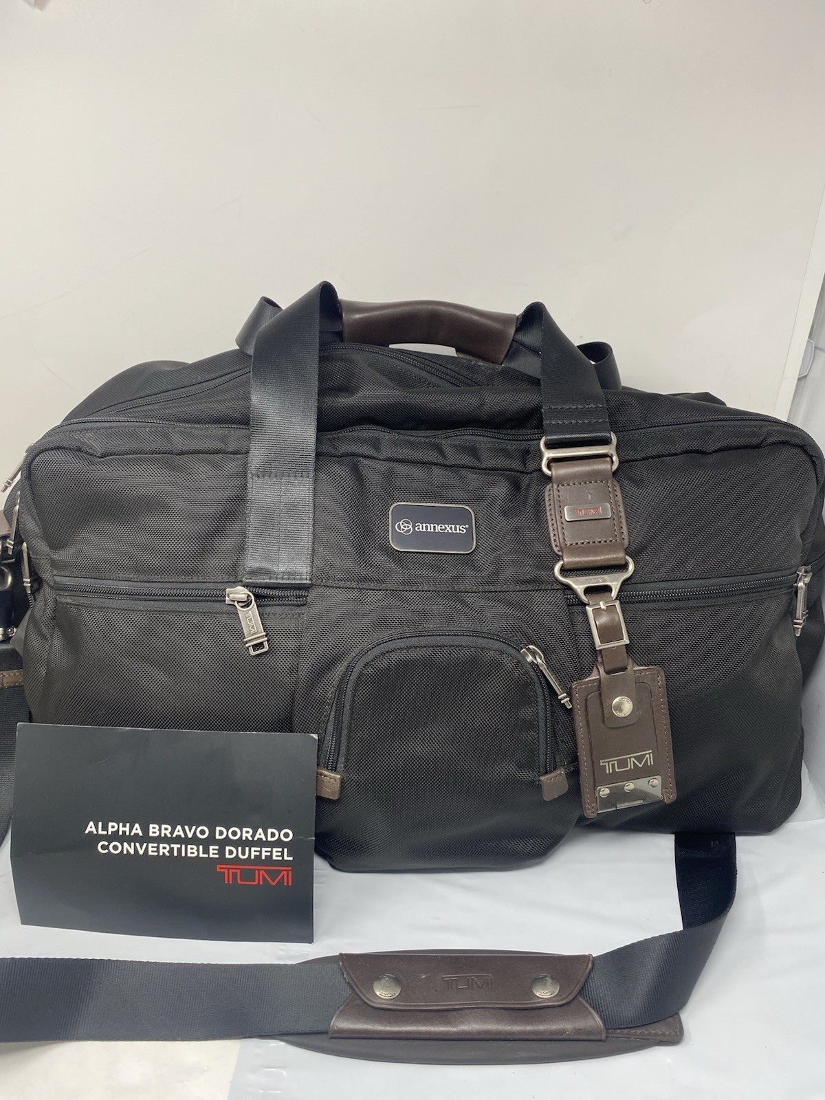 Tumi Alpha Bravo Dorado Convertible Duffel/backpack Black 21x12x12 Travel Gym