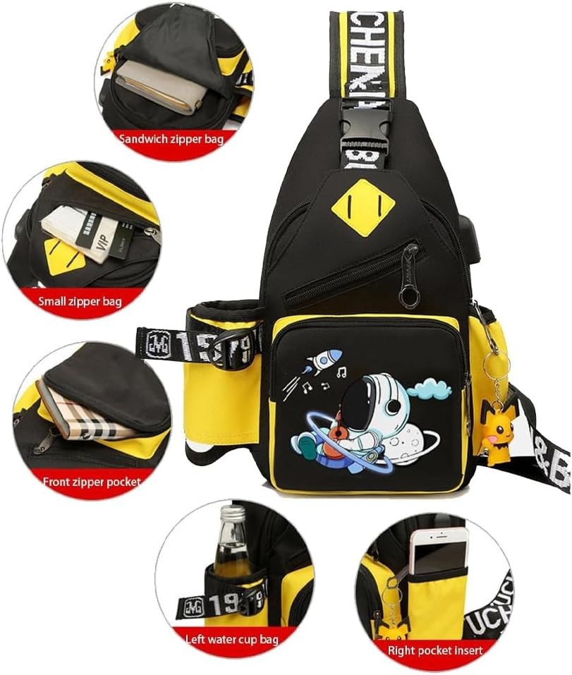 Fashion One-Shoulder Backpack Men’s Business Chest Bag Outdoor Casual Men’s Shou