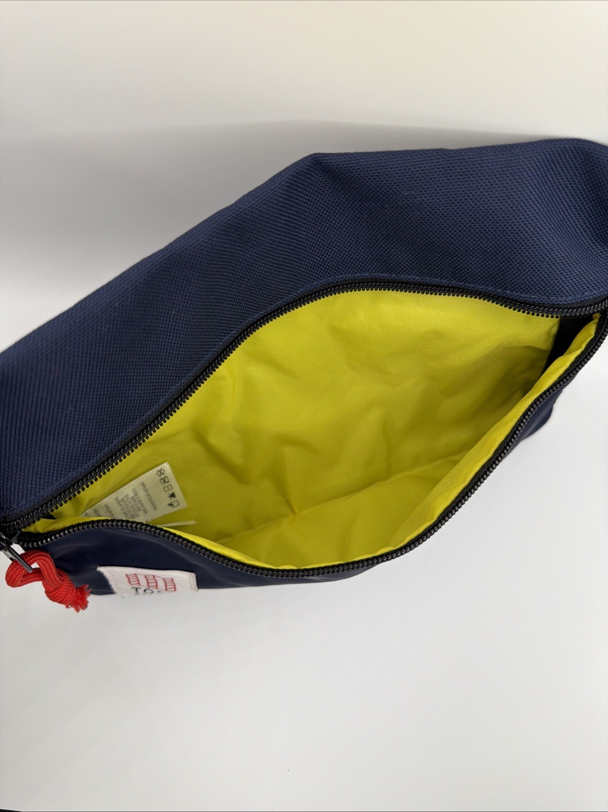 Topo Designs Navy Medium Accessory Zip Bag Pouch Blue Canvas Made In USA