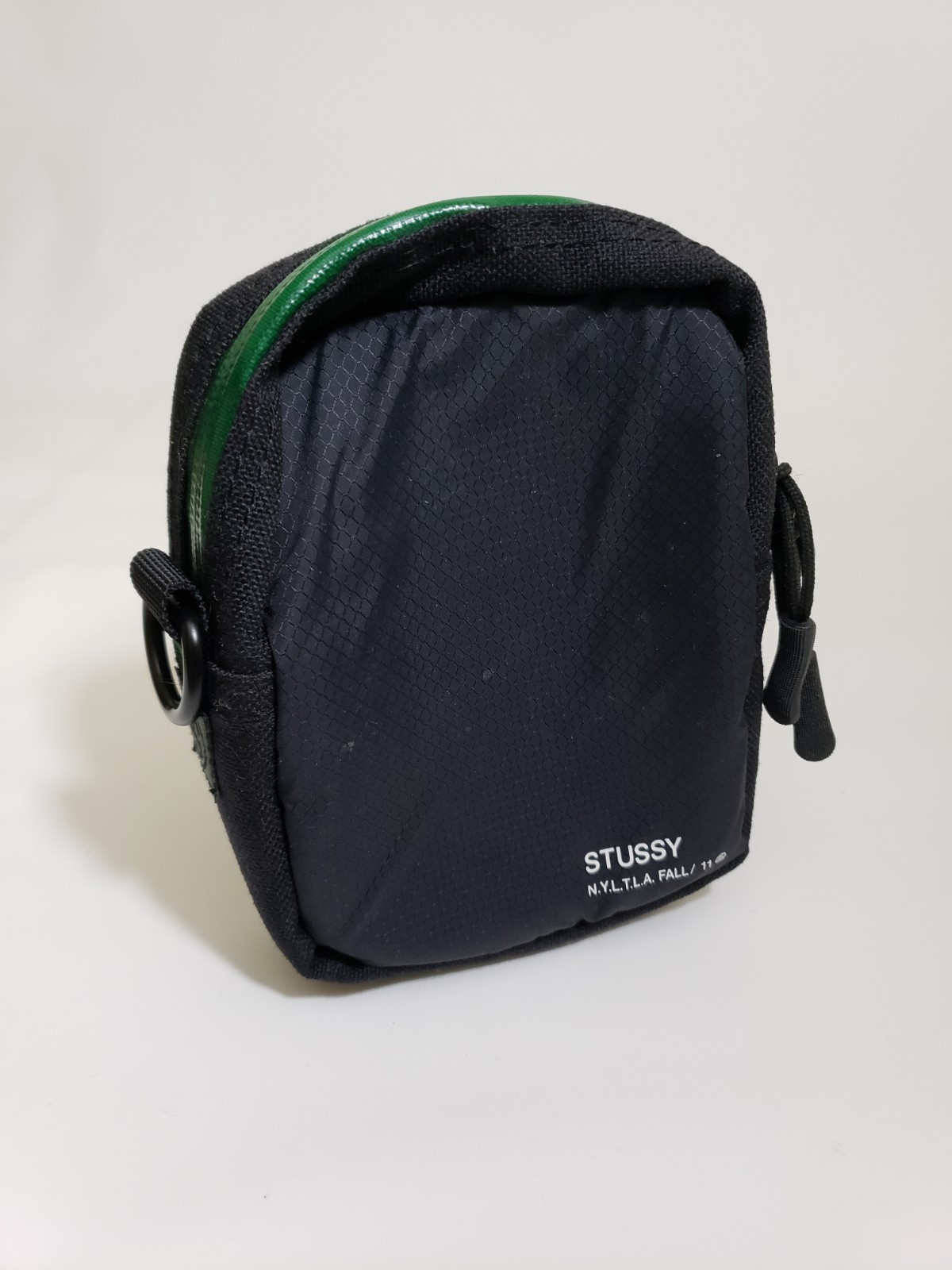 Stussy Bag Mini Hip Pouch Black Nylon Belt Bag Fanny Pack