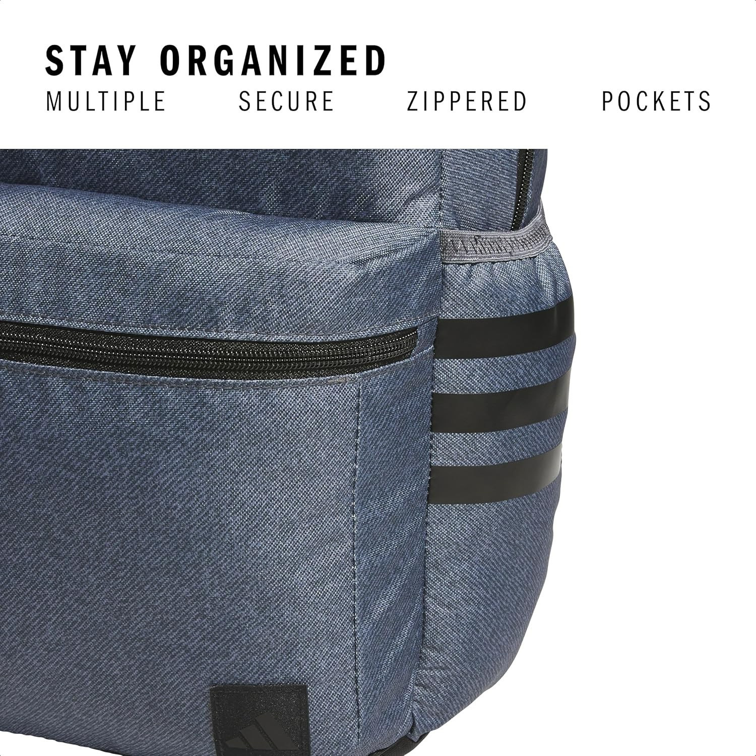 Adidas 3-Stripes Classic Backpack Gray Unisex JK3396 New