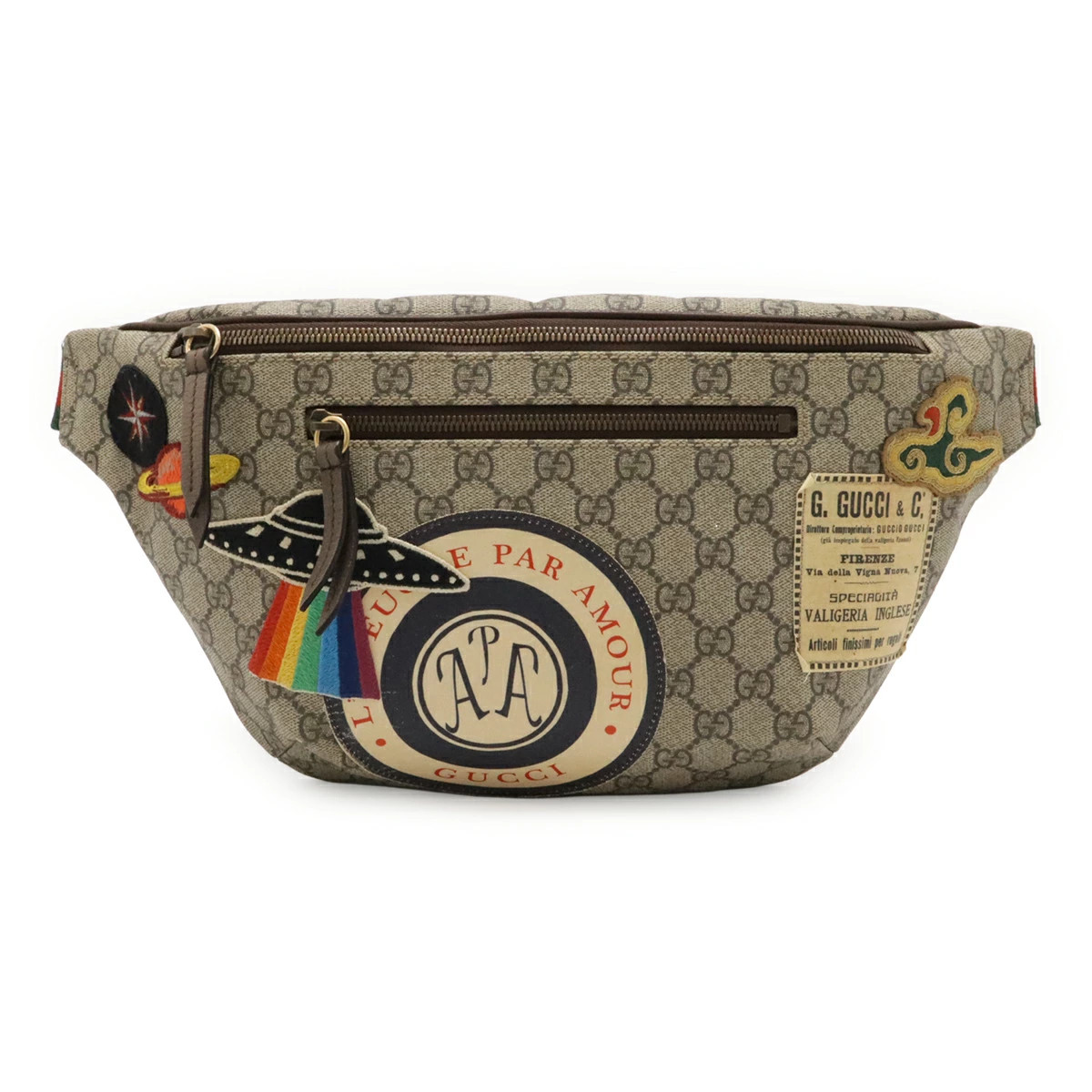 Gucci I i Courier GG Supreme Sherry Line Belt Bag Body Waist Applique 529711 r2_