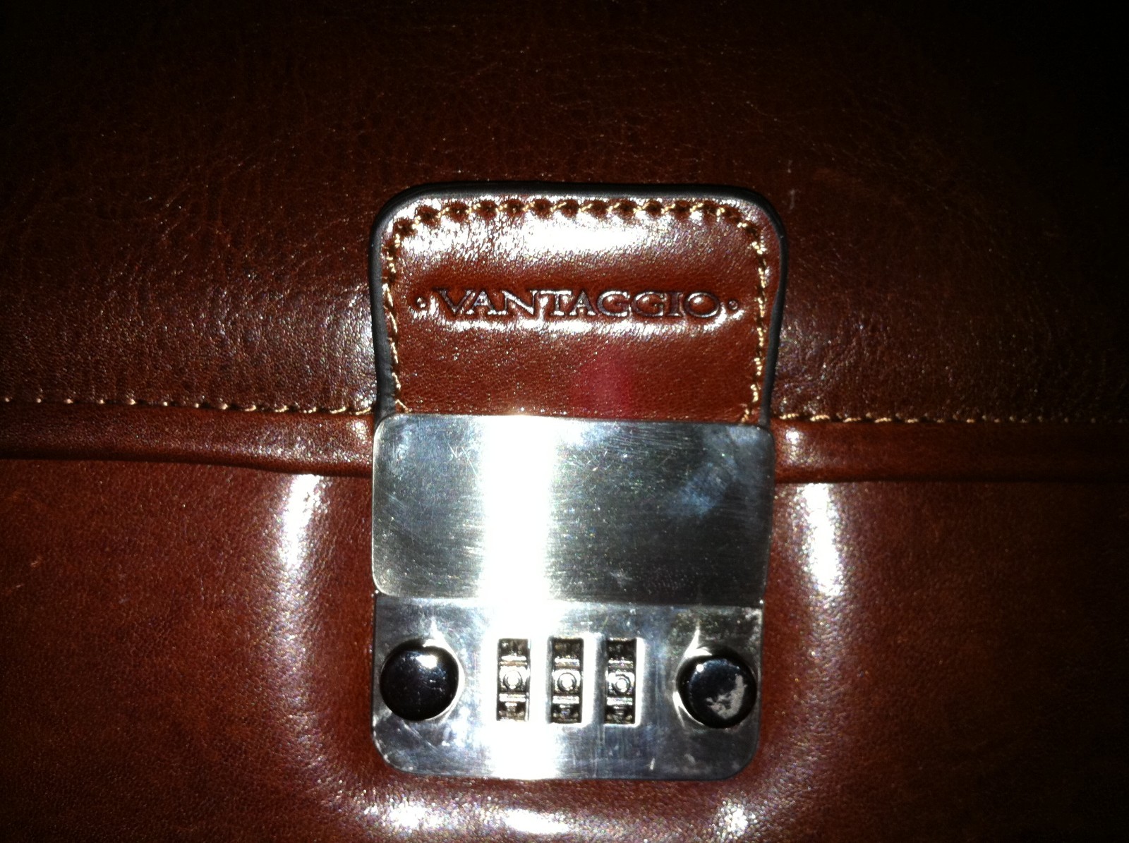 Brief case NWT Vantaggio leather flap buckled bag, high ended bag