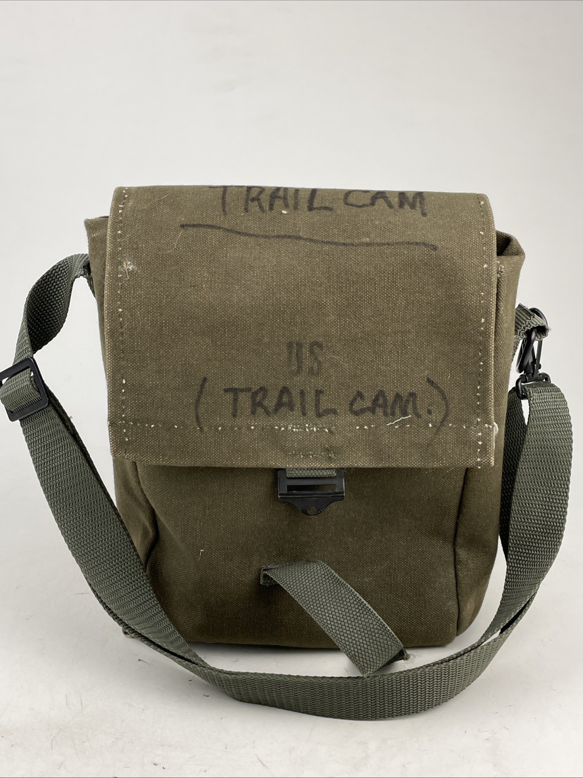 Atlanco Olive Drab Green Canvas Messenger Bag Shoulder Musette Style Work Bag