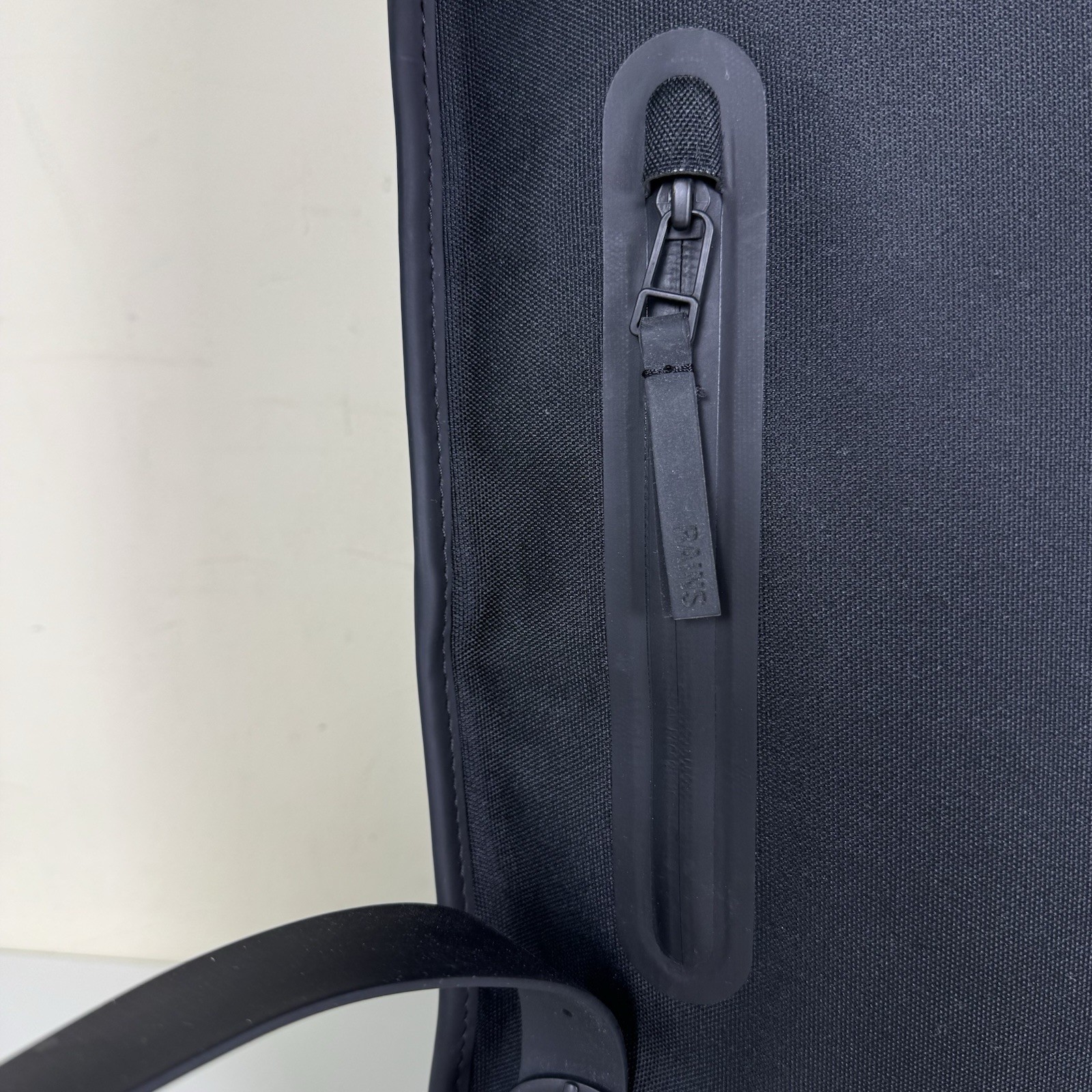 RAINS Waterproof Backpack Black Matte Minimalist Laptop Bag