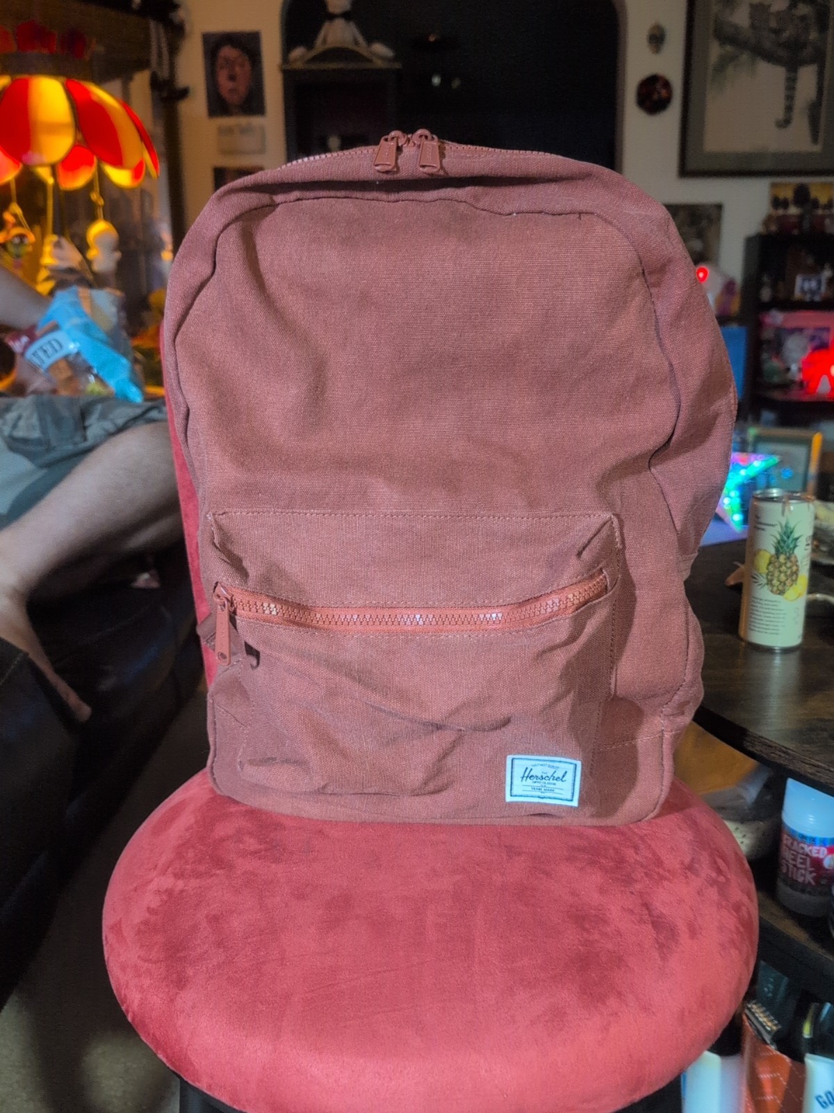 HERSCHEL SUPPLY SETTLEMENT 23L (MANGO) LARGE CANVAS BACKPACK BRAND NEW w/TAGS!!