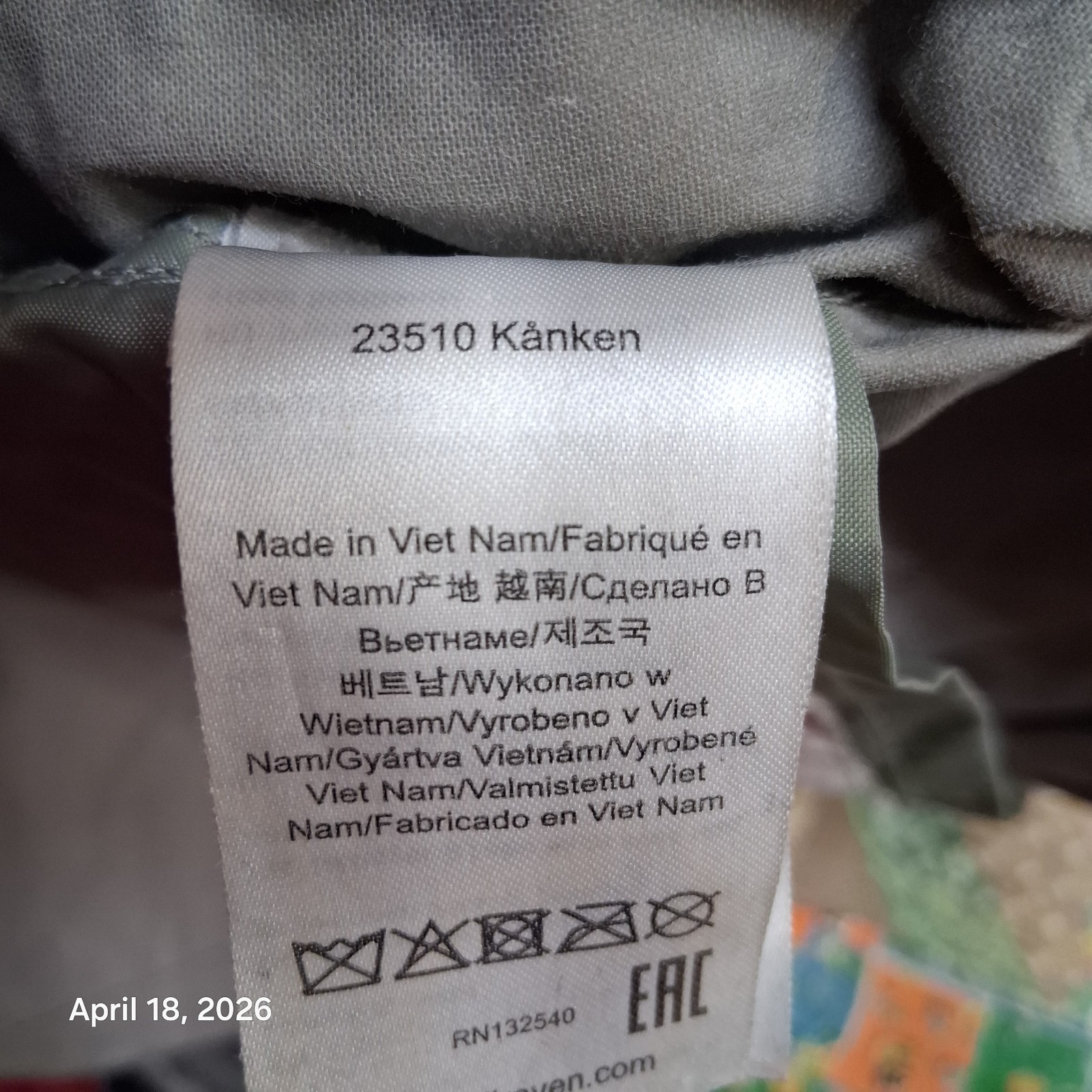 Fjallraven Kanken Backpack Classic Gray Distressed Made in Sweden
