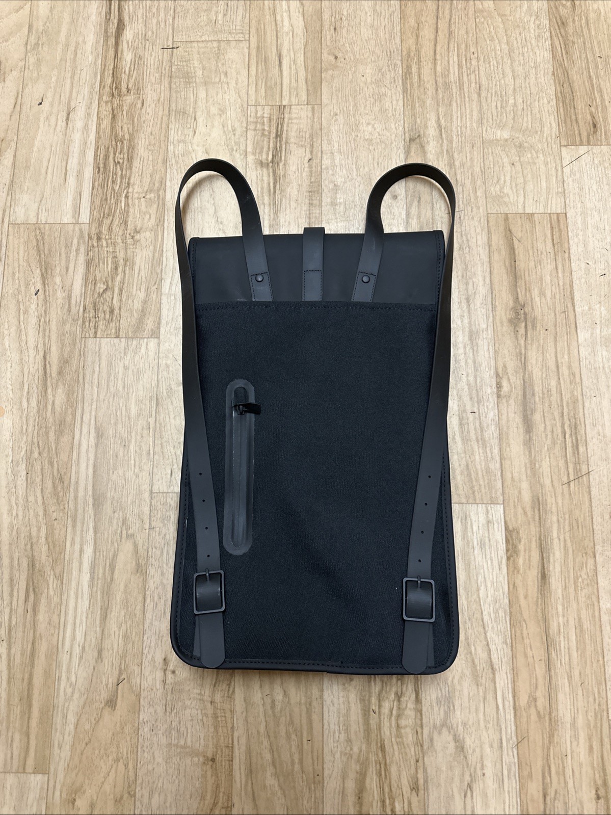 Rains Mini Backpack Waterproof Matte Black Work School Computer Day Rucksack Bag