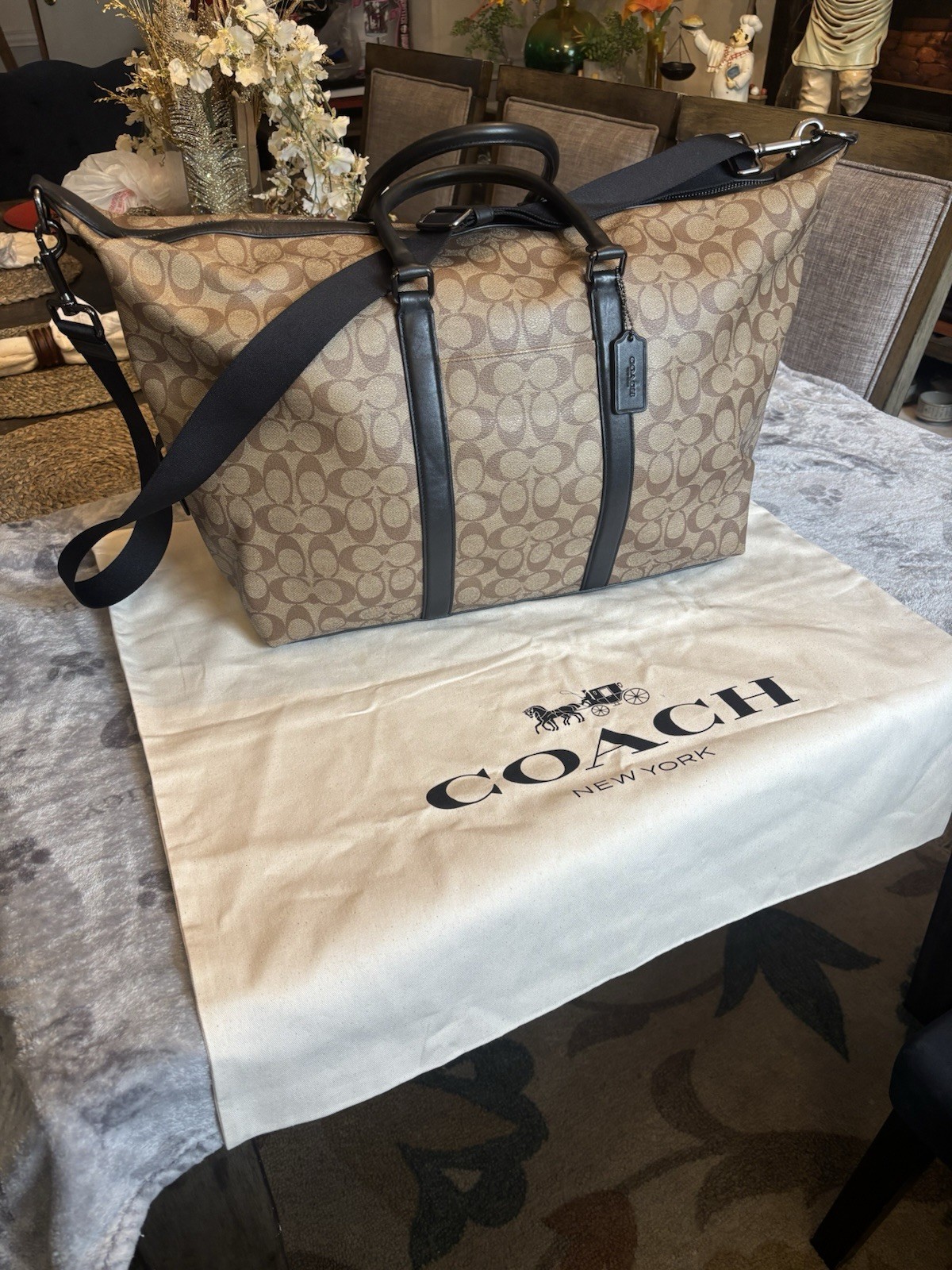 Coach Trekker Signature Travel Duffle Bag