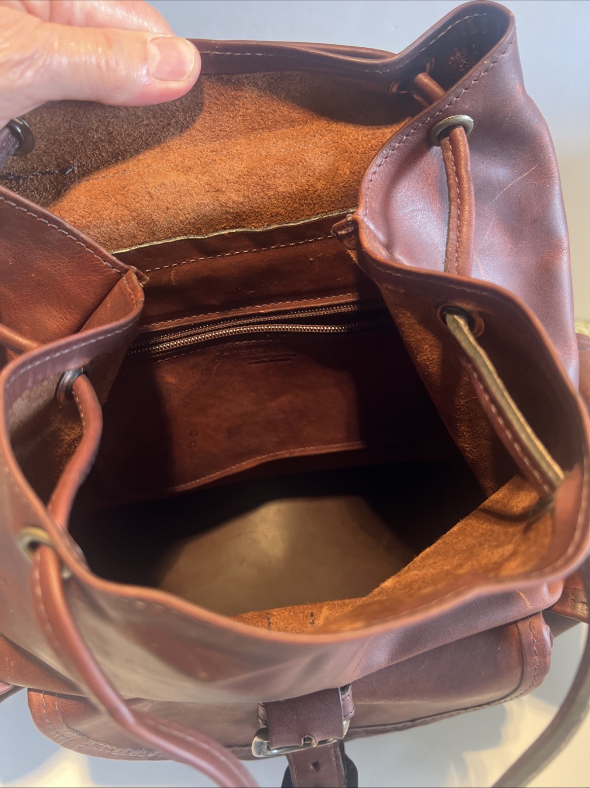 Custom Hide Genuine Leather Brown Rucksack Original Backpack Made In USA $669