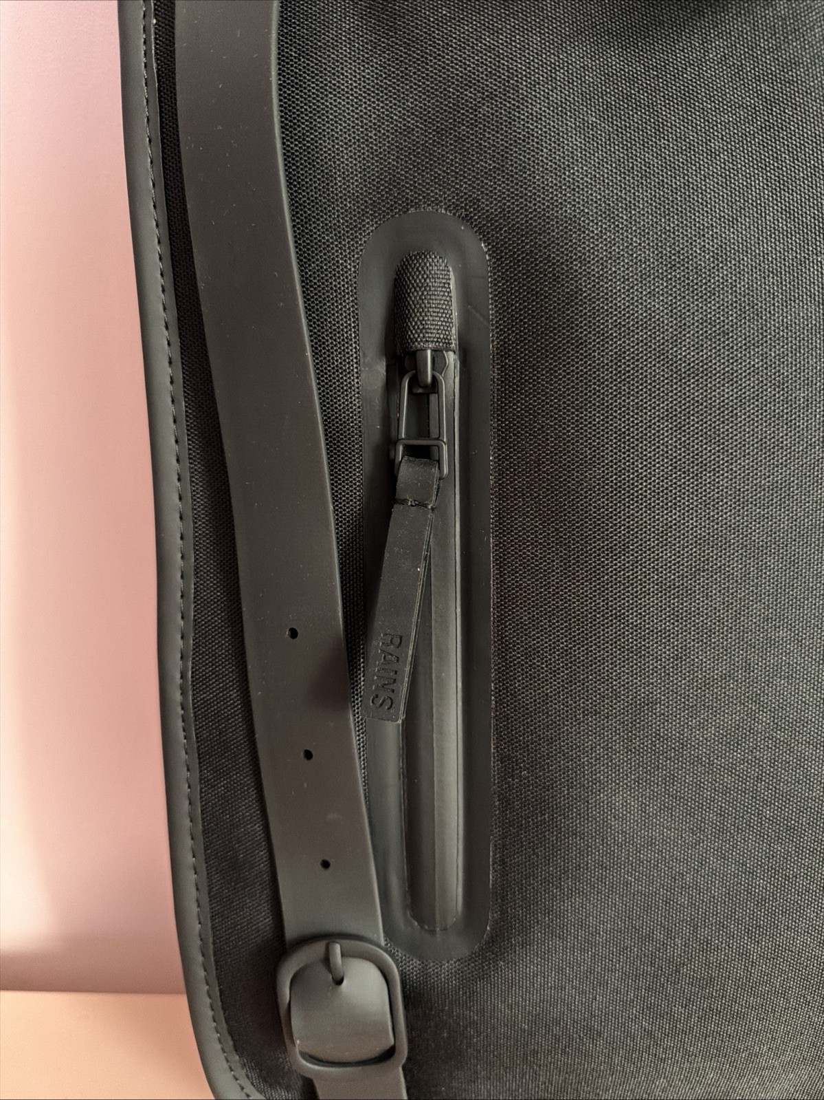 NEW RAINS Waterproof Backpack Black Matte Minimalist 15” Laptop Bag