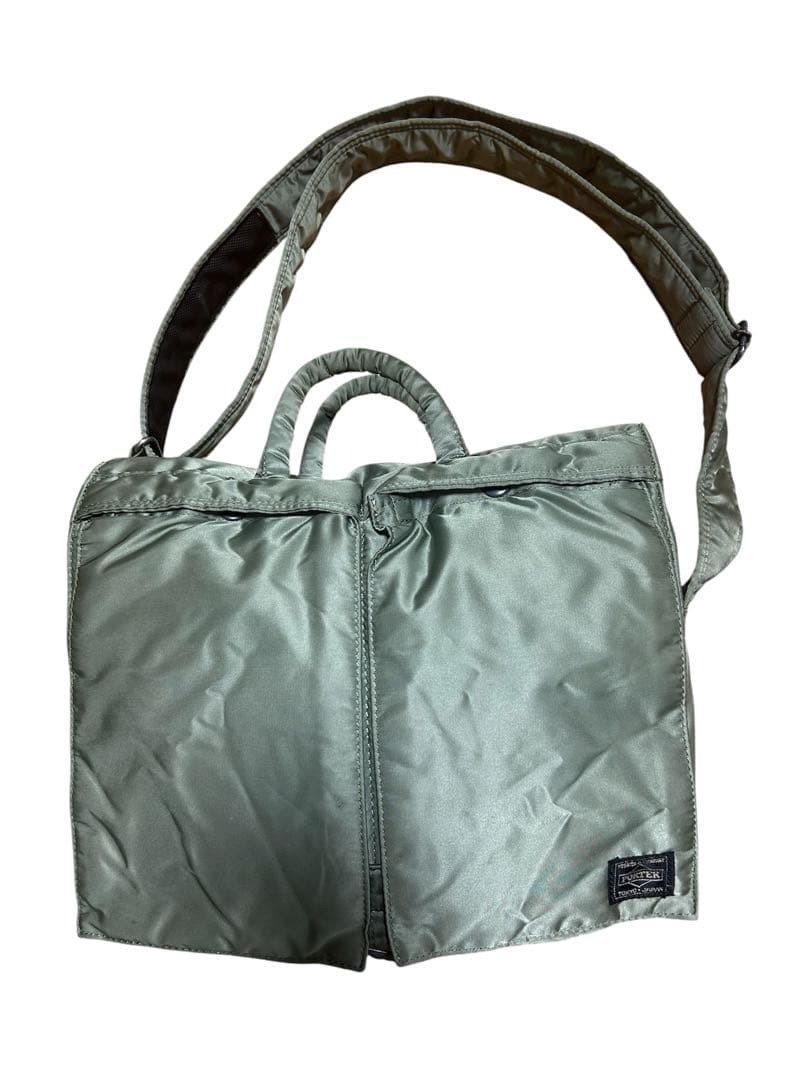 PORTER Yoshida TANKER 2WAY Shoulder Bag Sage Green made in Japan Authentic