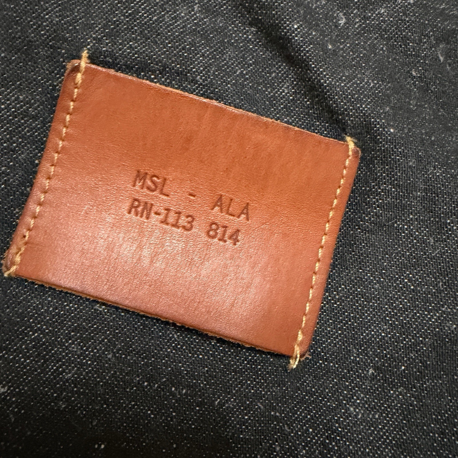 Billy Reid Tote Bag Black Denim ( Linen Cotton ? )