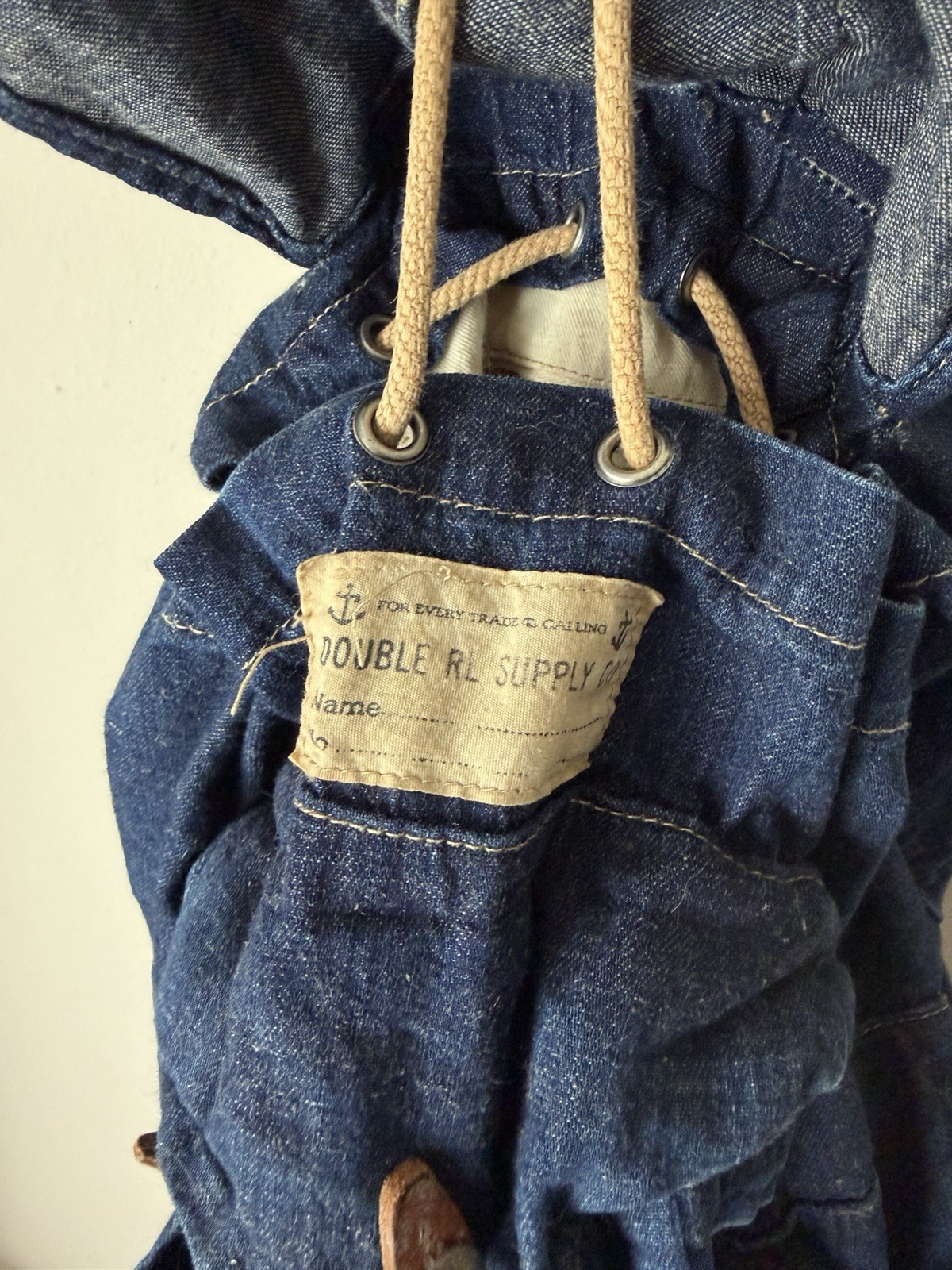 Polo Ralph Lauren RRL Stenciled Denim Backpack