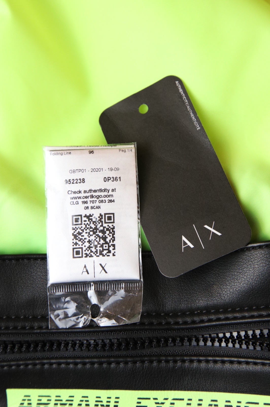 Armani Exchange Backpack Yellow/Black – Original