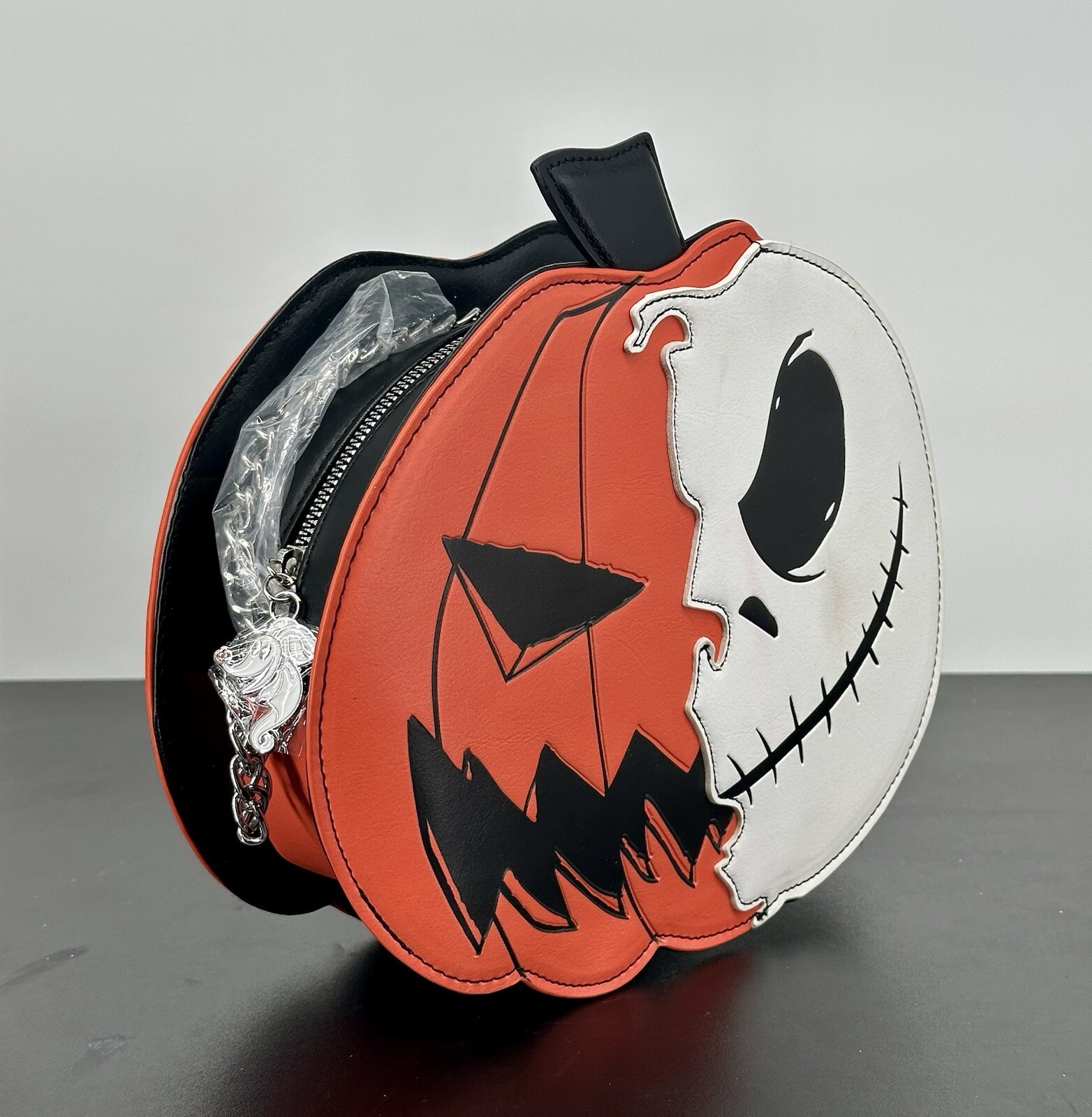 The Nightmare Before Christmas Jack Pumpkin Split Glow-In-The-Dark Crossbody Bag