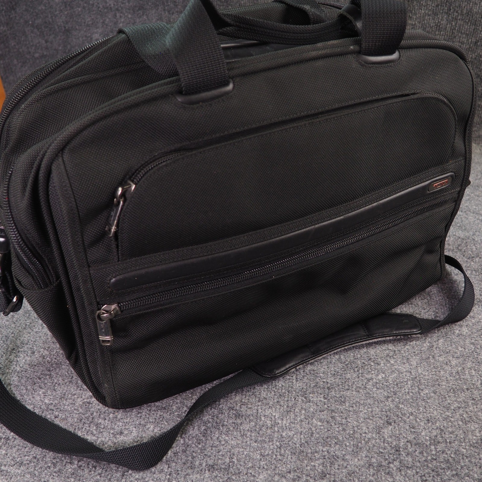 Tumi Alpha Expandable Organizer Laptop Briefcase Black Ballistic Nylon Bag