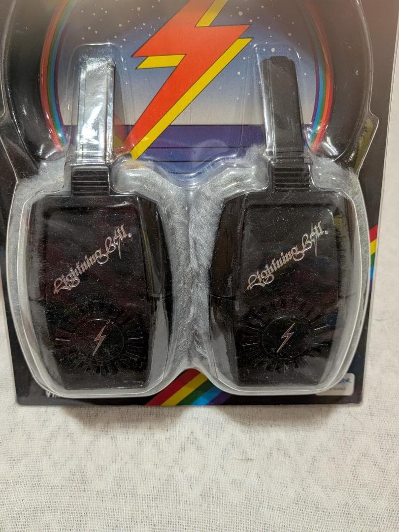 Lightning Bolt Black Ear Muffs – Rare Vintage Collectible