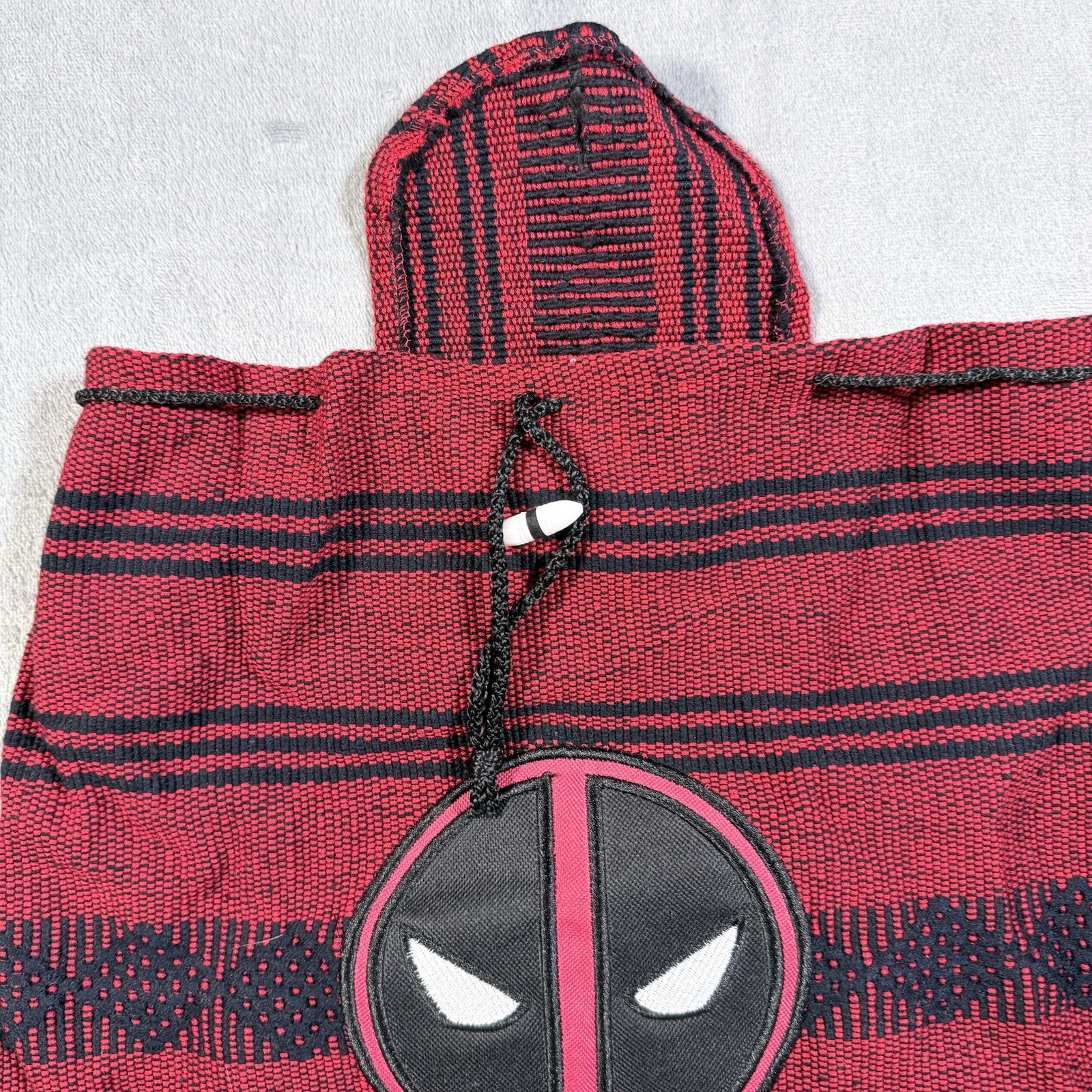 Marvel Deadpool Woven Backpack Handmade Satchel Baja Hippie Boho Bag Rucksack