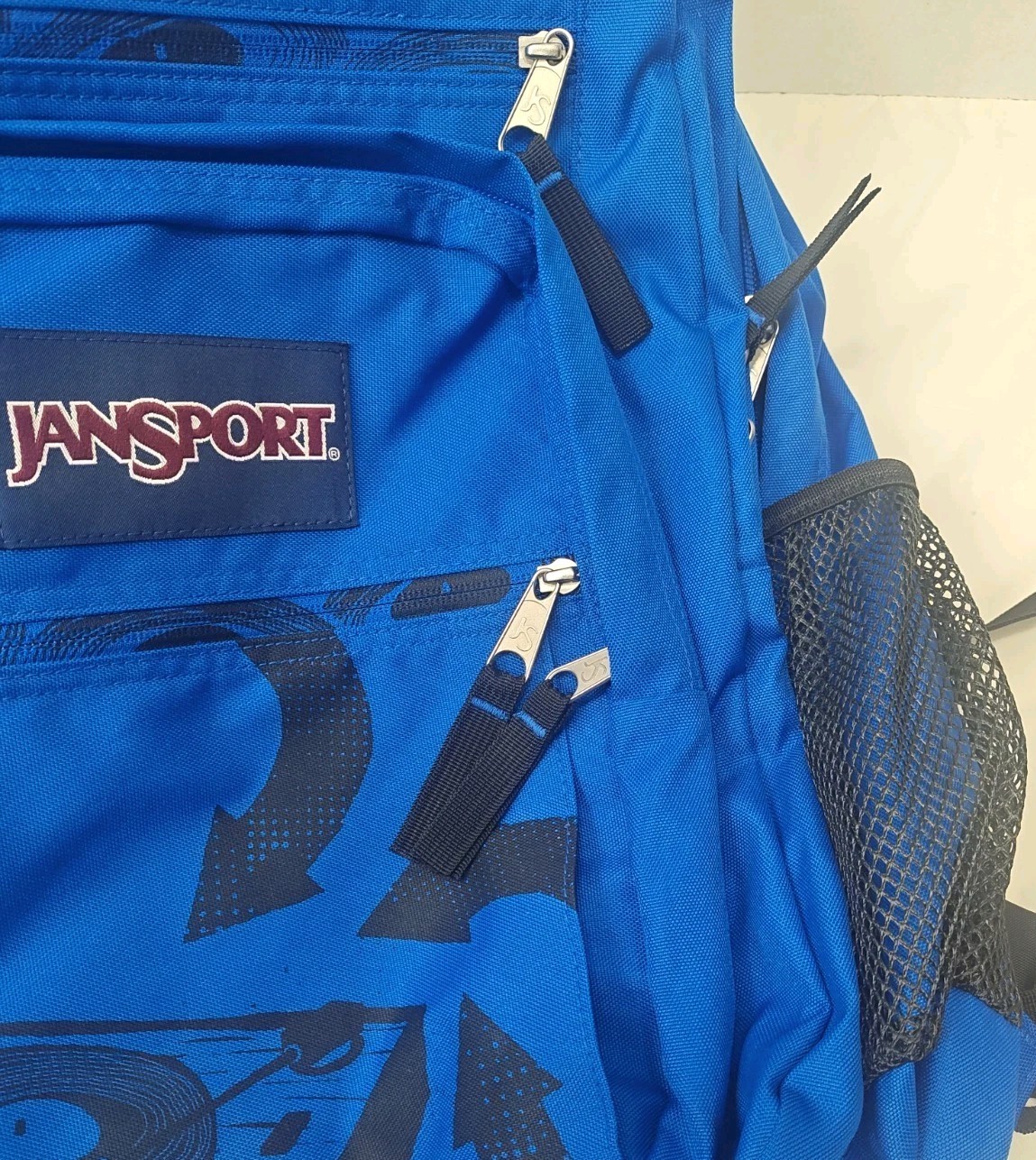 JanSport Big Student Backpack Royal Blue DJ Turntable Graphic Pack TDN7 T475 New