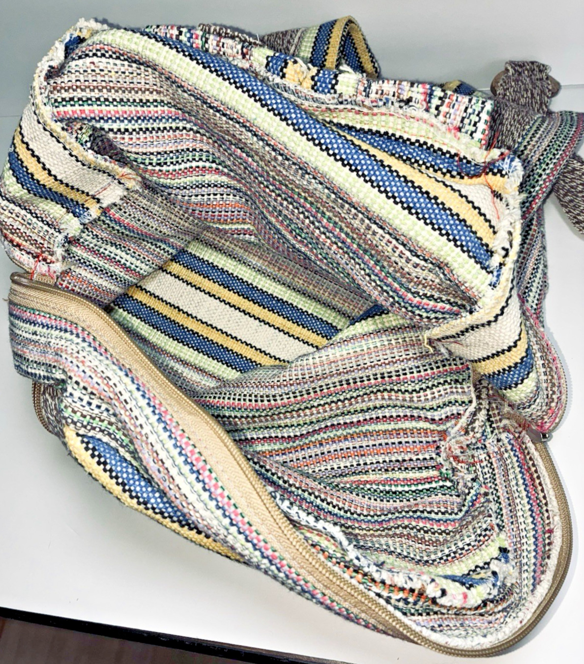 Woven Day Pack Hippie Baja Bag Hemp look Unbranded Festival Boho Never Used