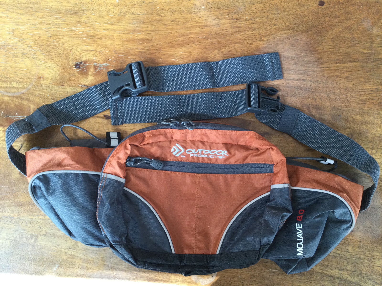 Outdoor Products H2O Mojave 8.0 Oarnge Gray Fanny Pack Waist Bag Bottles Hiking