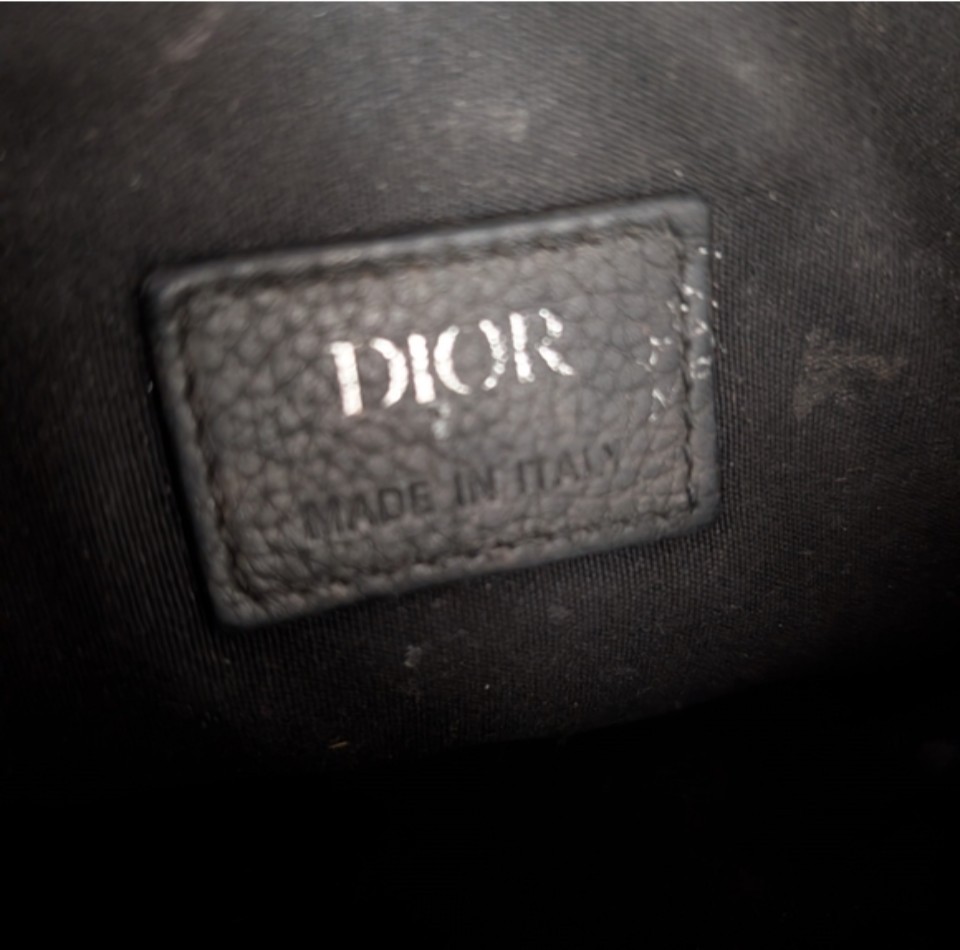 Authentic Christian Dior Men’s Saddle Bag Adjustable Shoulder Strap Magnetic Zip