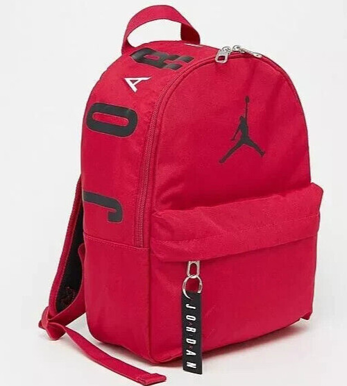 JORDAN NIKE UNISEX MINI Travel RED BLACK BACKPACK Bag 10″H x 6.5″W x 3″D $45 NEW