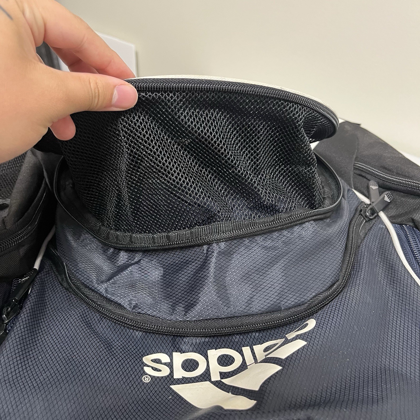 Adidas Load Spring Backpack Bookbag Navy Blue Black Laptop School Travel Bag