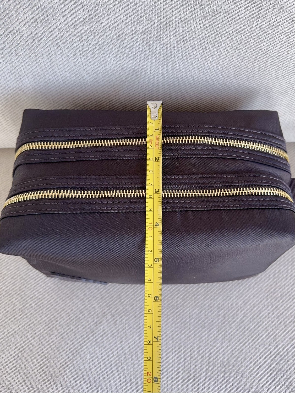 Burberry GWP Men’s Double Zip Toiletry Bag Large Travel Cosmetic Pouch Dark Brow