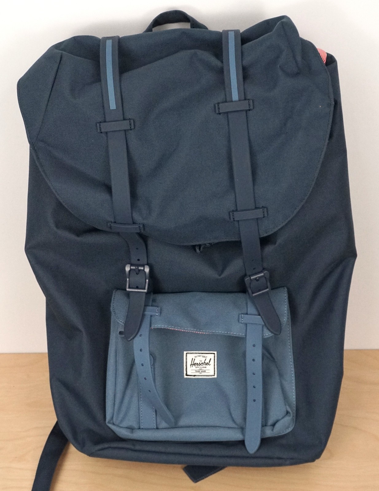 Herschel Little America Mid Volume Navy Blue Buckle Backpack