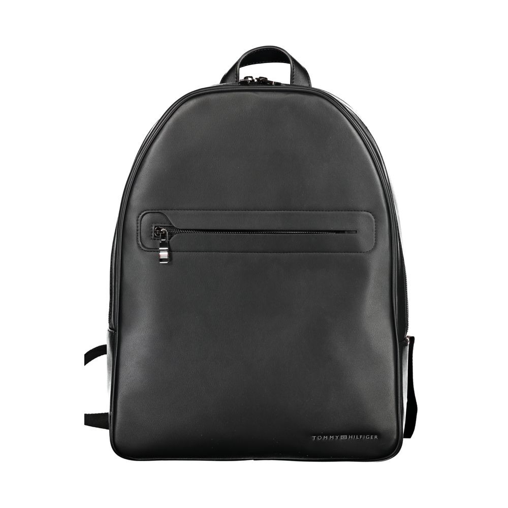 Tommy Hilfiger Nero Polyurethane Men Backpack 100% Authentic
