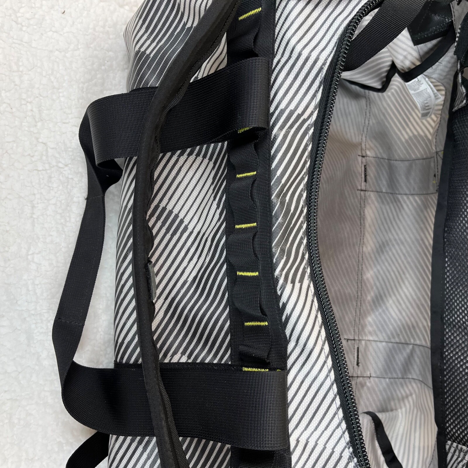 The North Face Duffel Backpack Bag Base Camp Rare Camo Grey Black Med. H2O Res