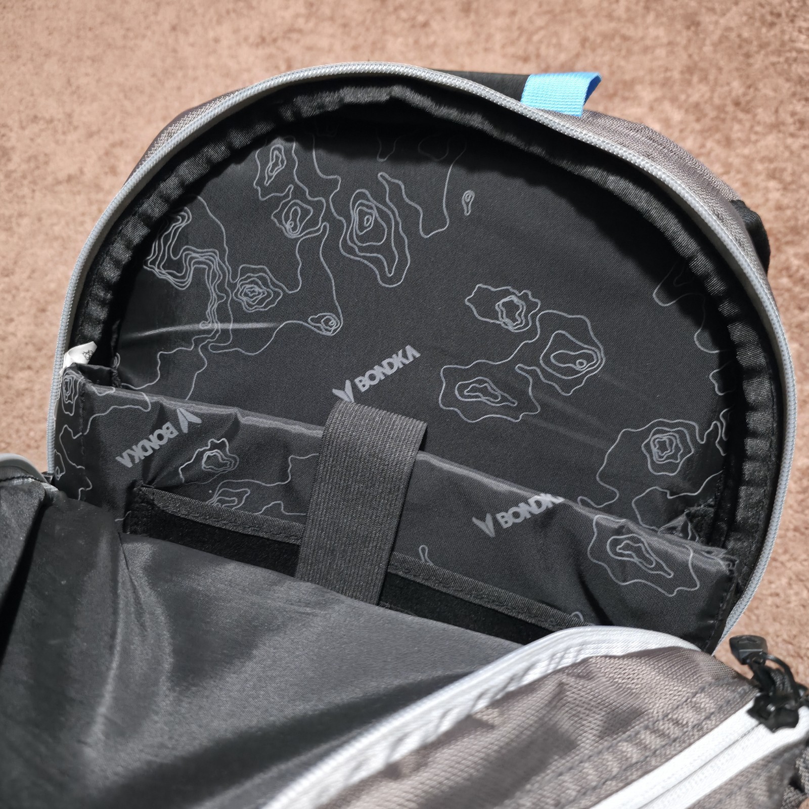 Bondka 19.5″ Eolus Backpack Bag Work School College Laptop Gym Hiking Grey Blue