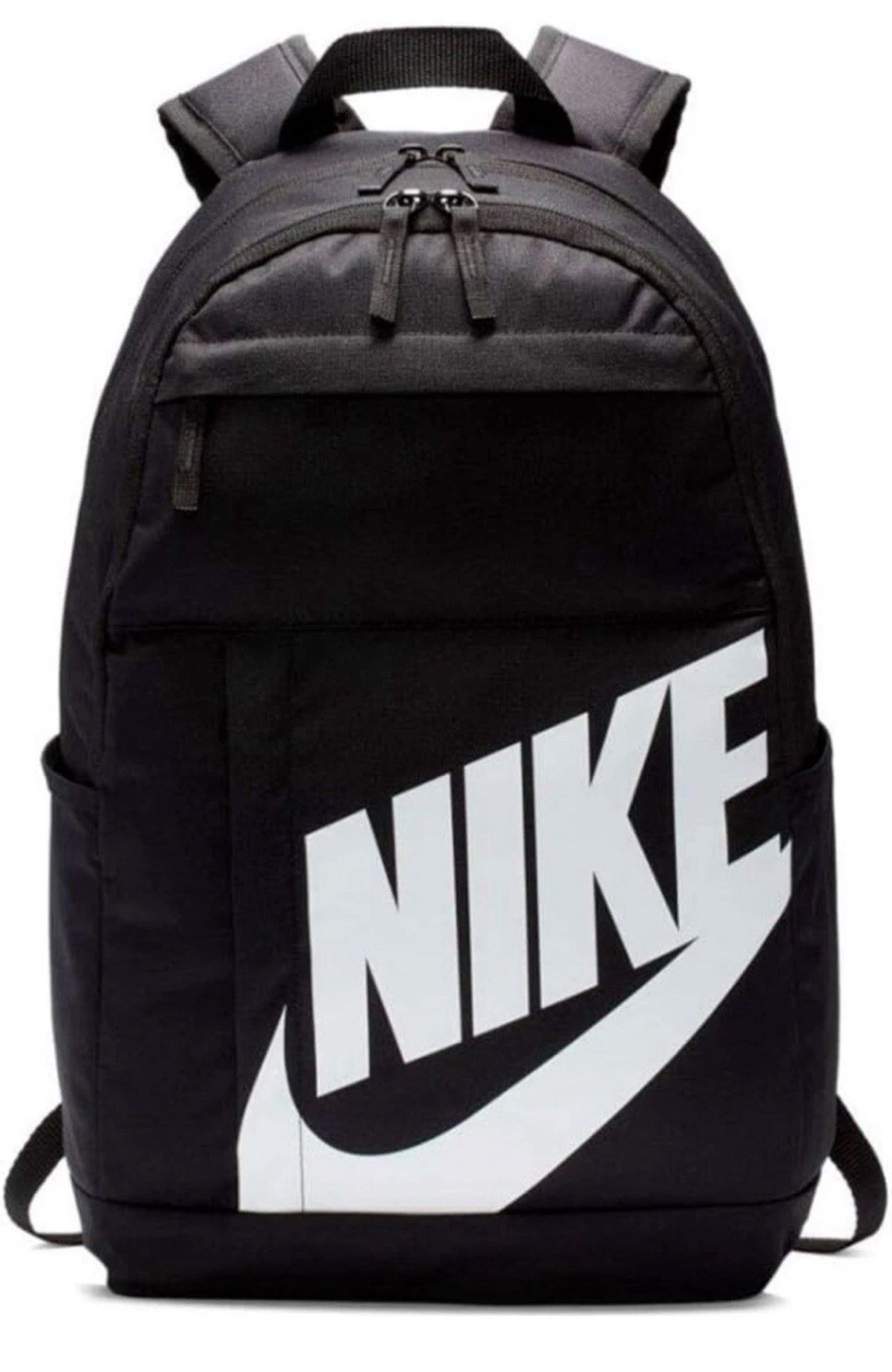 Nike Elemental 21L Backpack Black-White Swoosh Logo School/Work/Gym NWT