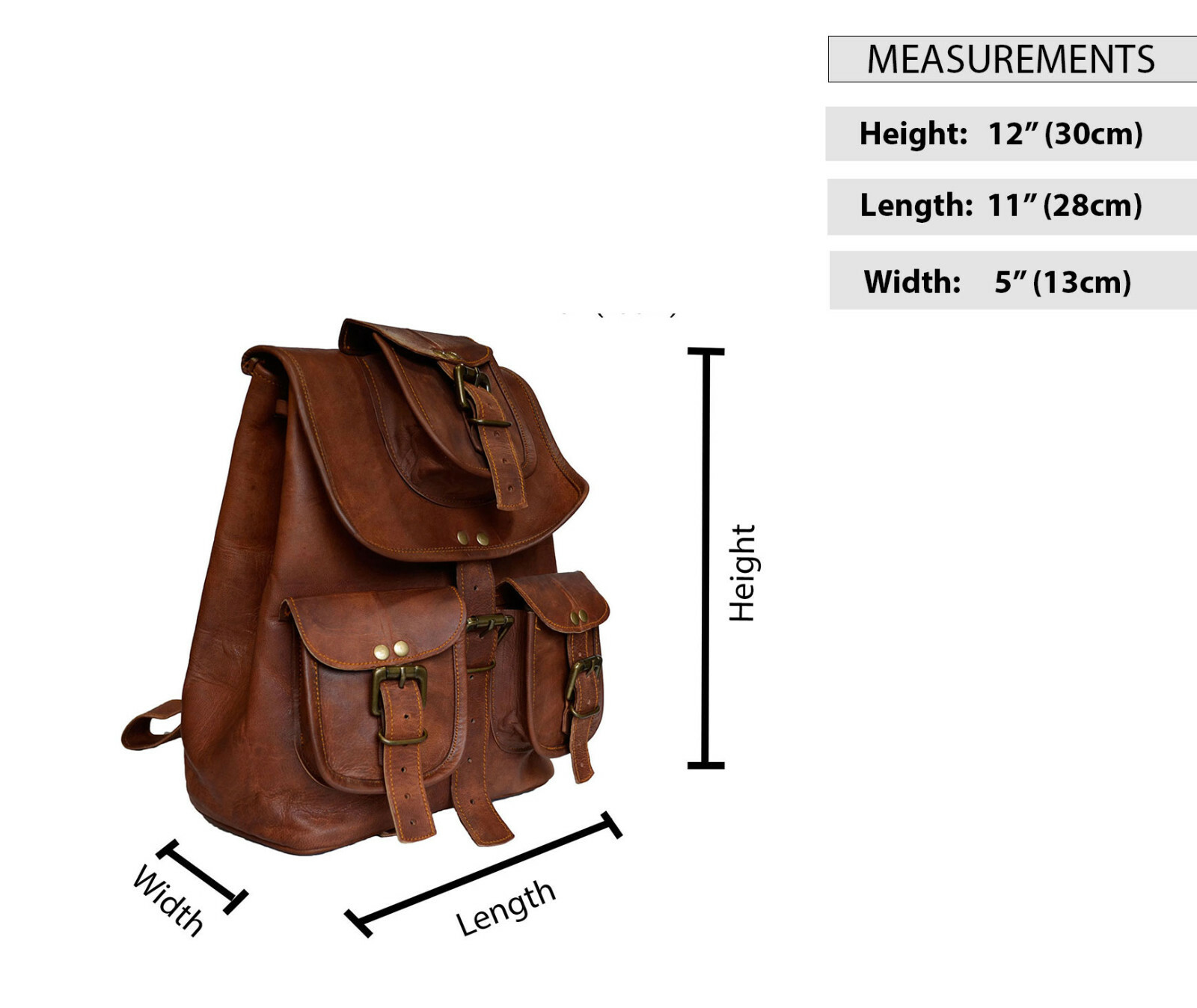 Genuine Leather Backpack Shoulder Rucksuck Bag For Men’s With Large Capacity