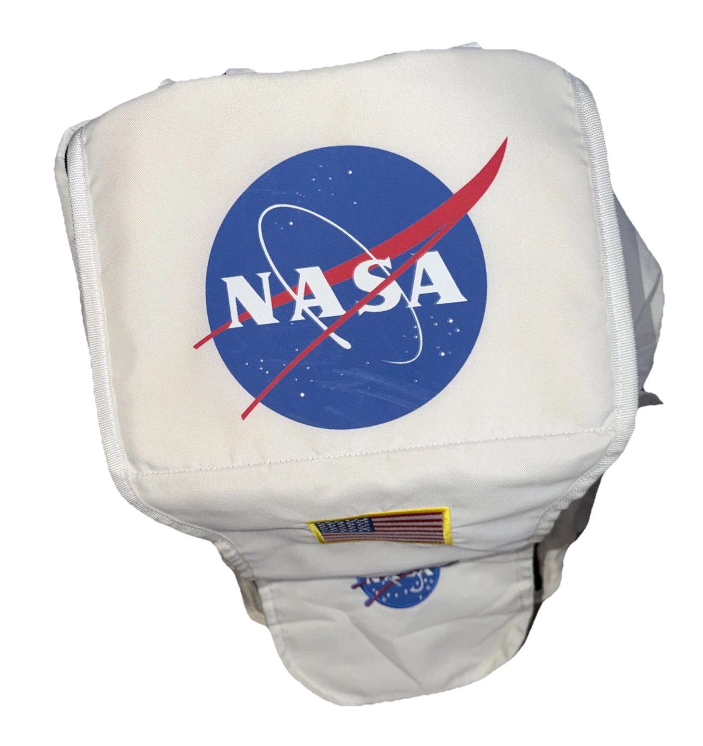 Aeromax Jr. Astronaut Backpack, White, with NASA patches Adults Ft 3 Way Harness