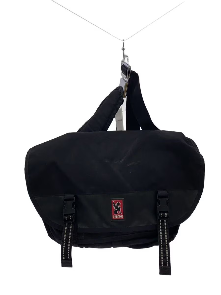 CHROME Shoulder Bag Canvas Black Solid Color