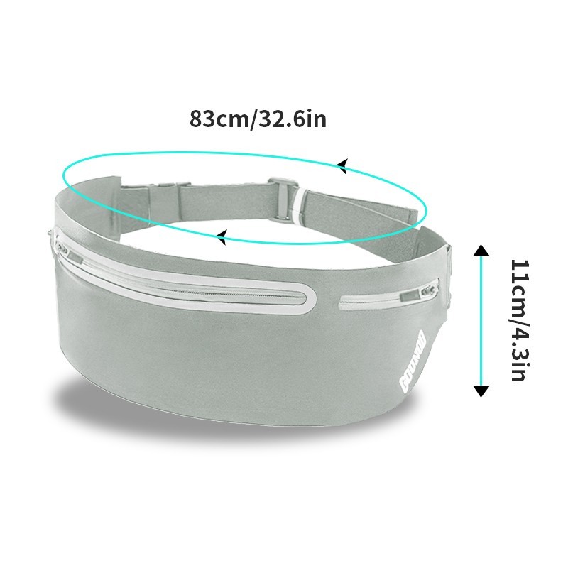 Sports Ultra Slim Fanny Pack Waist Bum Bag Belt Pouch Zip Bag Waterproof Running