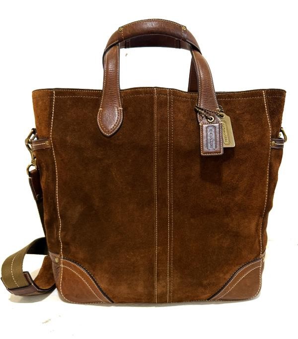 RARE COACH Y2K MEN’S LEGACY SUEDE LEATHER BUSINESS TRAVEL DRAFT TOTE BAG 70067