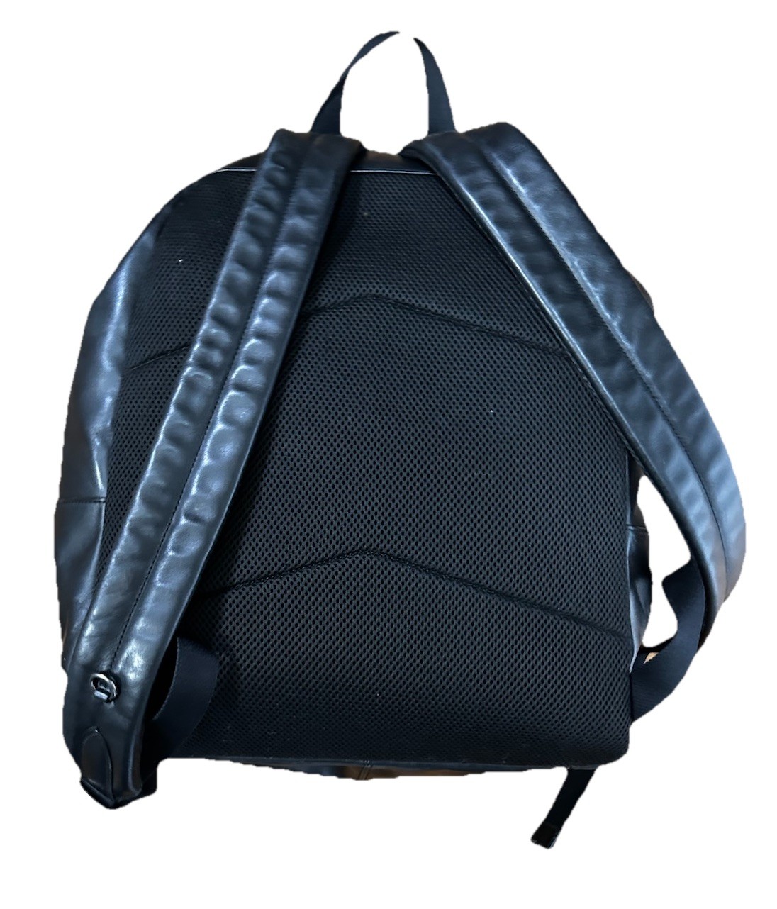 Coach Leather Backpack Stripe Black & Red Distressed In some areas