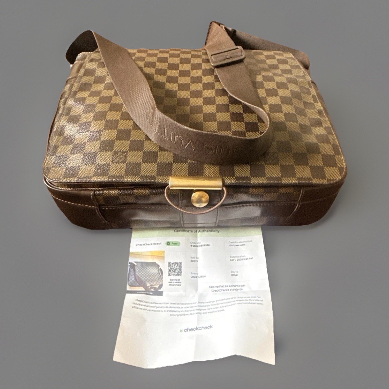 LOUIS VUITTON Damier Bastille Brown shoulder bag