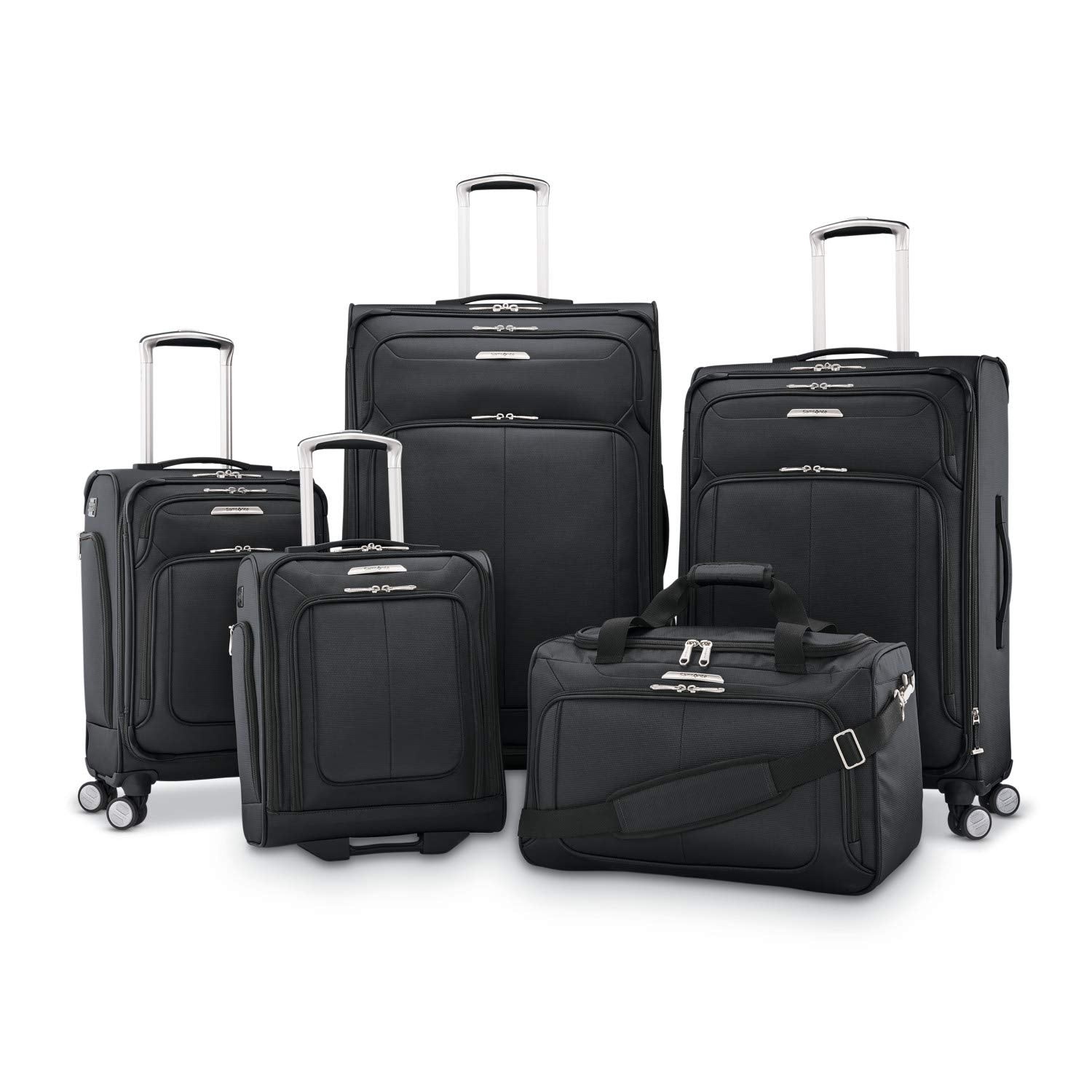 Samsonite SoLyte DLX 29-Inch Expandable Spinner Black Checked Large 29 Inch U1