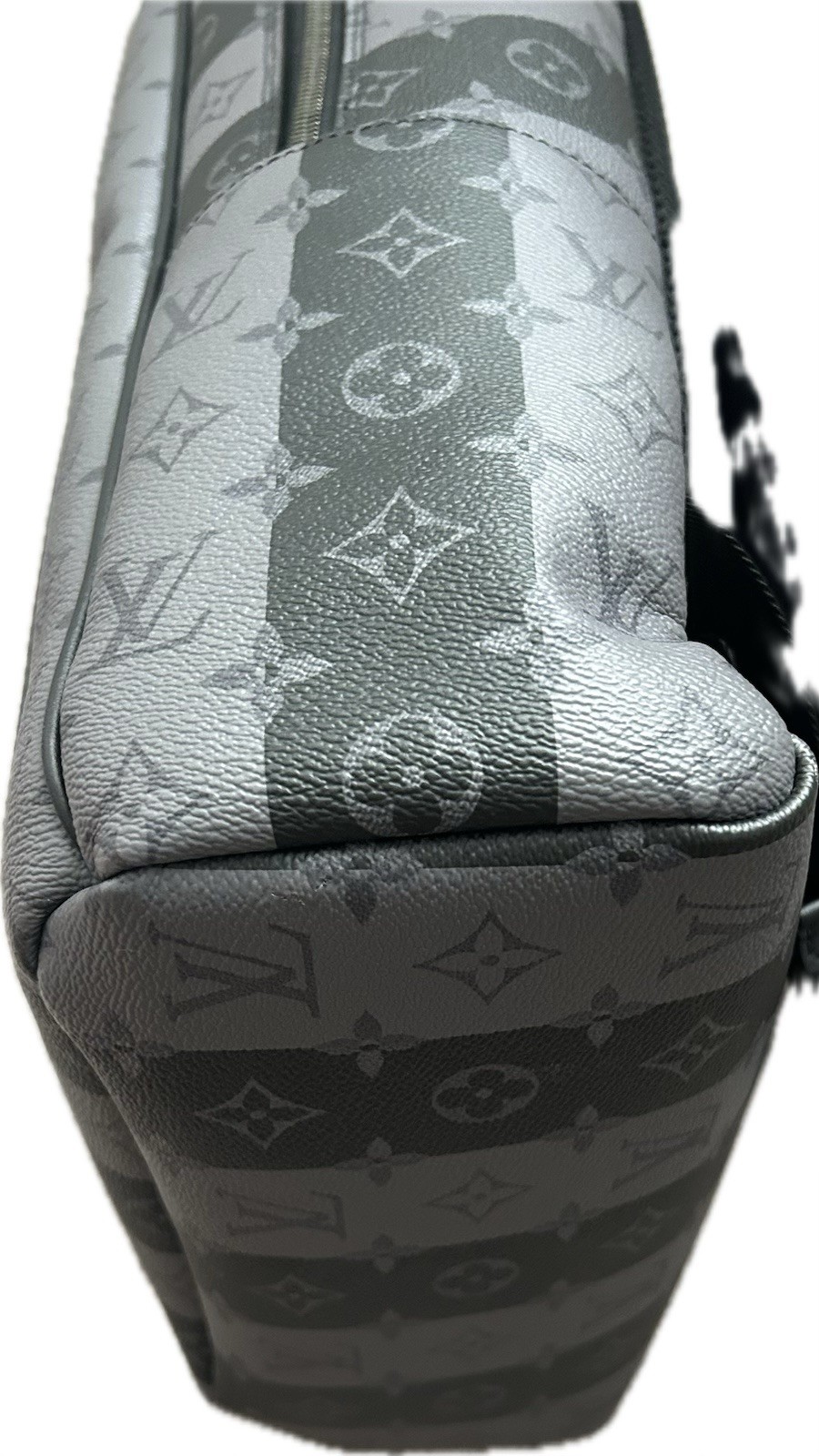 Louis Vuitton x Nigo Monogram Eclipse & Grey Stripes Utilitary Backpack LV Heart