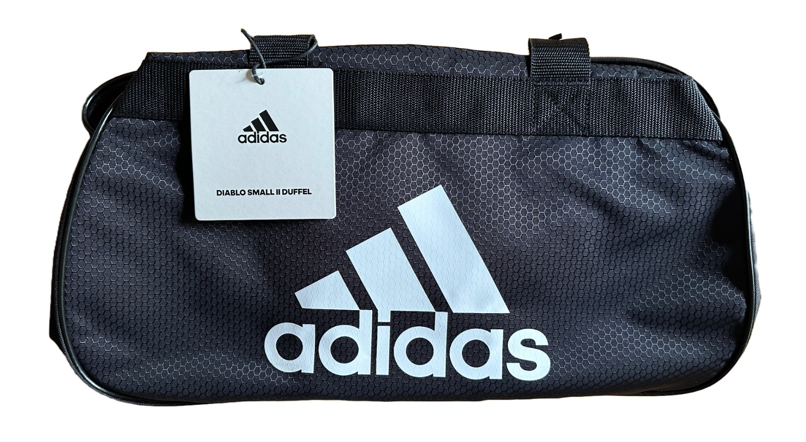 Adidas Diablo Small II Hex Duffel Gym Sports Travel Bag Black NWT