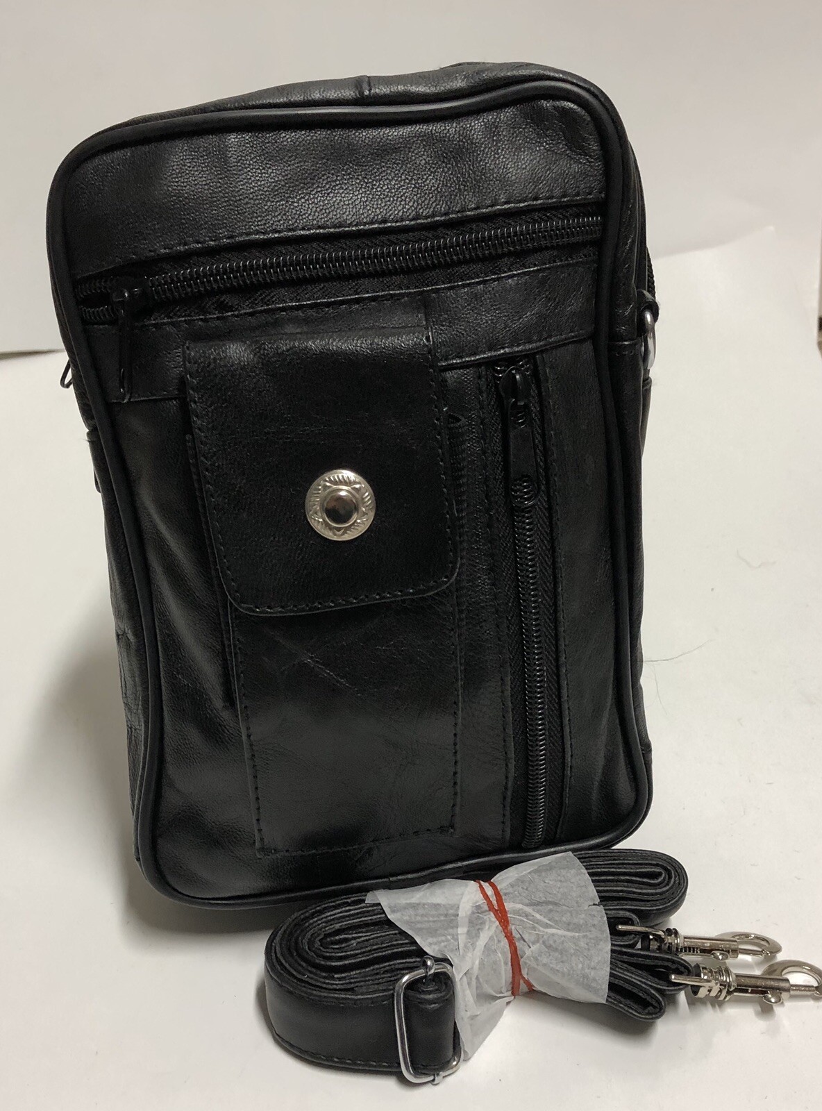US STOCK Men Crossbody Bags Small Casual Hand Bag Leather Male Shoulder Bags