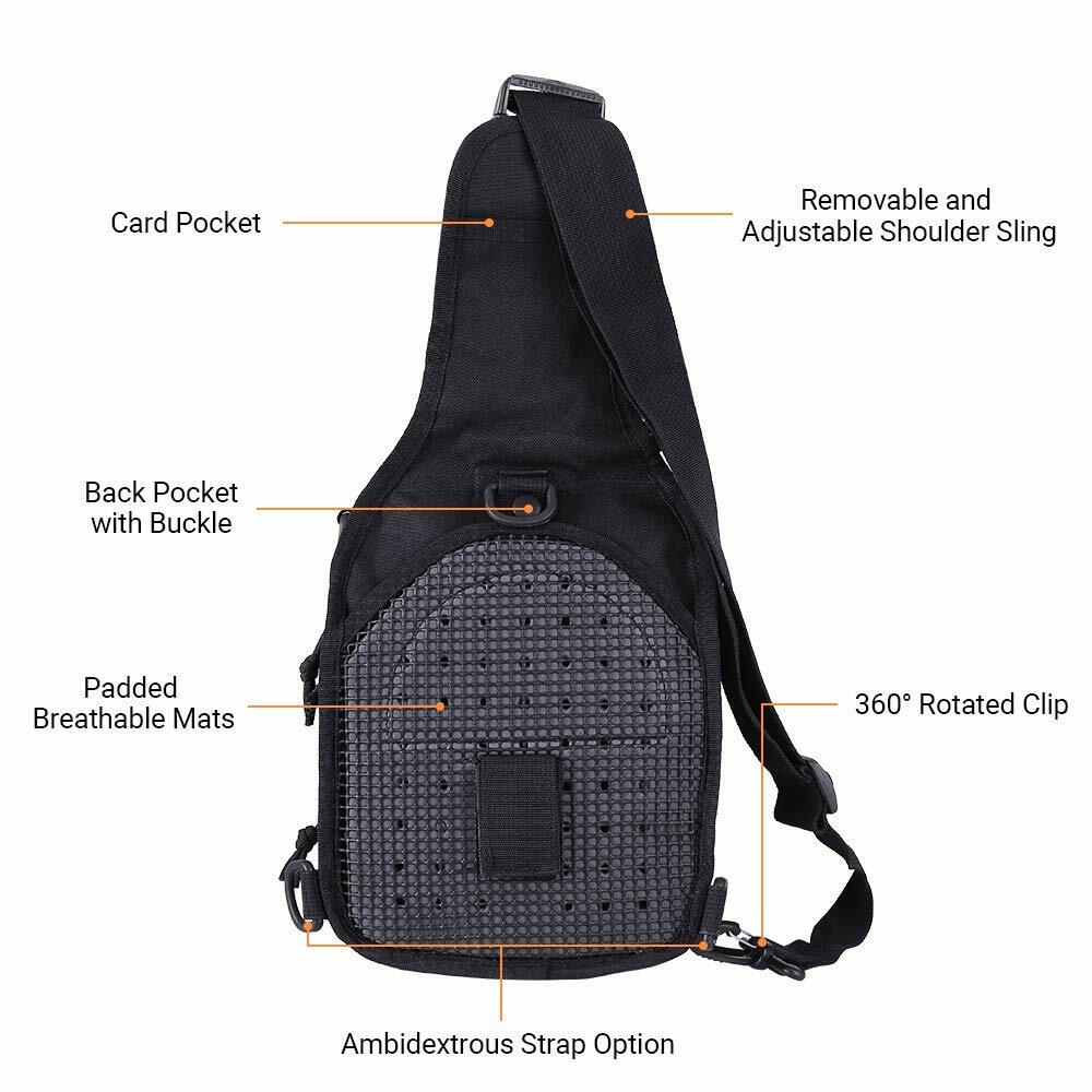Outdoor Tactical Sling Bag Pack Small Assault Military Army Shoulder Backpack